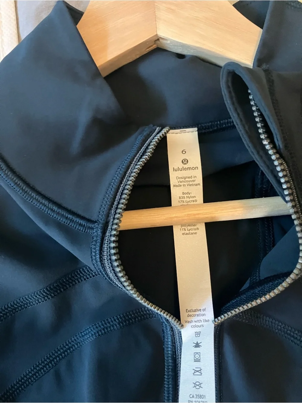 NWT Lululemon Front Of The Pack 1/2 Zip, Sz 6, Nocturnal Teal